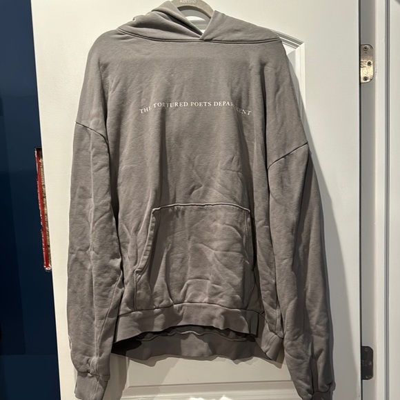 taylot swift Tops - NWT! Taylor Swift tortured poets department Light Gray Hoodie